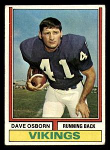 1974 Topps #293 Dave Osborn VG Minnesota Vikings 