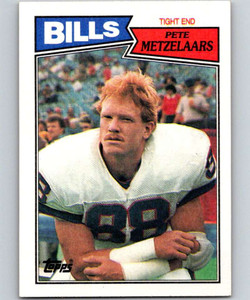 1987 Topps #366 Pete Metzelaars VG  RC Rookie Buffalo Bills 