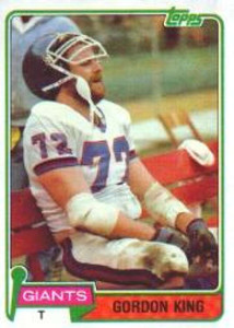 1981 Topps #14 Gordon King VG New York Giants 
