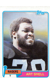 1981 Topps #43 Art Shell VG Oakland Raiders 