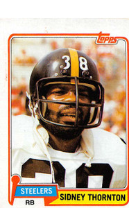 1981 Topps #61 Sidney Thornton VG Pittsburgh Steelers 