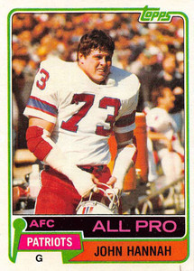 1981 Topps #80 John Hannah VG New England Patriots 