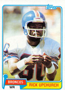 1981 Topps #82 Rick Upchurch VG Denver Broncos 