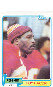 1981 Topps #124 Coy Bacon VG Washington Redskins 