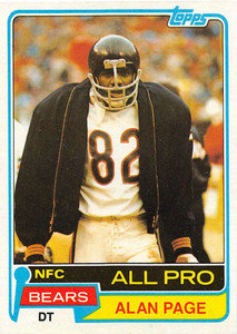 1981 Topps #160 Alan Page VG Chicago Bears 