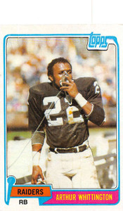 1981 Topps #161 Arthur Whittington VG Oakland Raiders 