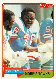 1981 Topps #166 Morris Towns VG Houston Oilers 
