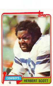 1981 Topps #204 Herb Scott VG Dallas Cowboys 