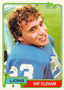 1981 Topps #224 Ray Oldham VG Detroit Lions 