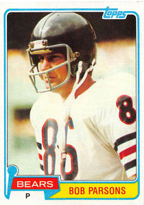 1981 Topps #237 Bob Parsons VG Chicago Bears 