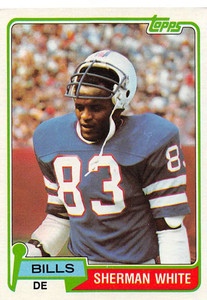 1981 Topps #246 Sherman White VG Buffalo Bills 