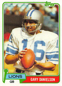 1981 Topps #274 Gary Danielson VG Detroit Lions 