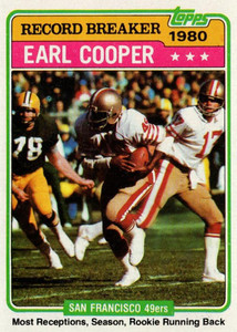 1981 Topps #331 Earl Cooper RB VG San Francisco 49ers 