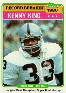 1981 Topps #333 Kenny King RB VG Oakland Raiders 
