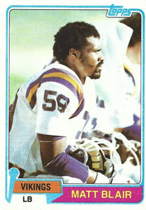 1981 Topps #346 Matt Blair VG Minnesota Vikings 