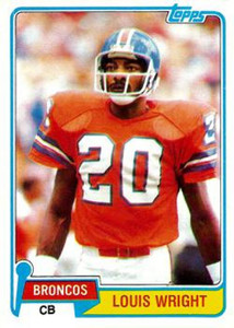 1981 Topps #385 Louis Wright VG Denver Broncos 