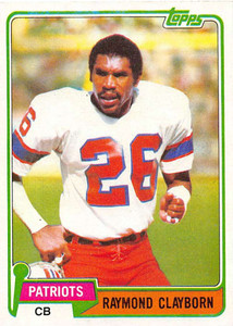 1981 Topps #452 Raymond Clayborn VG New England Patriots 