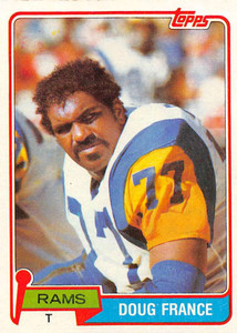1981 Topps #466 Doug France VG RC Rookie Los Angeles Rams 