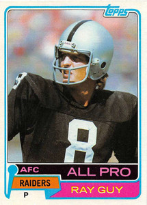 1981 Topps #510 Ray Guy VG Oakland Raiders 