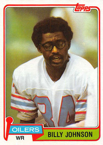 1981 Topps #518 Billy Johnson VG Houston Oilers 