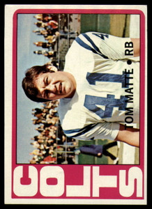 1972 Topps #216 Tom Matte VG  Baltimore Colts 