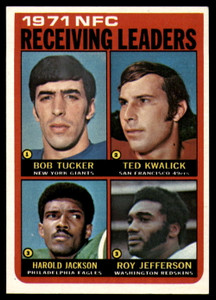 1972 Topps #6 Bob Tucker/Ted Kwalick/Harold Jackson/Roy Jefferson 1971 NFC Receiving Leaders VG  New York Giants/San Fra