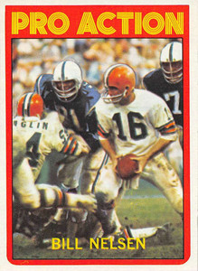 1972 Topps #130 Bill Nelsen IA VG  Cleveland Browns 