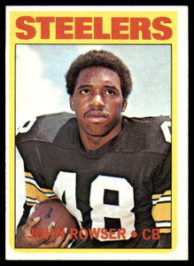 1972 Topps #198 John Rowser VG  Pittsburgh Steelers 