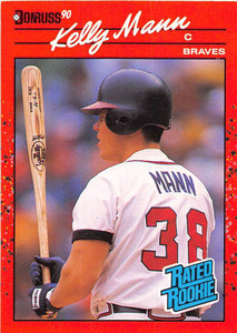 1990 Donruss #46 Kelly Mann DP NM-MT RC Rookie Atlanta Braves 