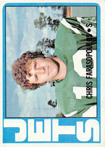 1972 Topps #36 Chris Farasopoulos VG  New York Jets 