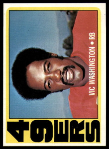 1972 Topps #22 Vic Washington VG  RC Rookie San Francisco 49ers 