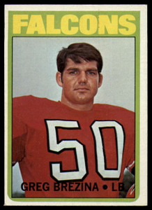 1972 Topps #196 Greg Brezina VG  RC Rookie Atlanta Falcons 