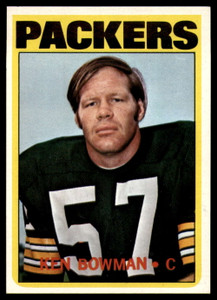 1972 Topps #58 Ken Bowman VG  Green Bay Packers 