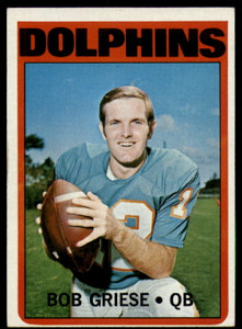 1972 Topps #80 Bob Griese VG  Miami Dolphins 