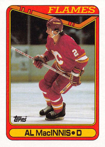 1990-91 Topps #127 Al MacInnis VG Calgary Flames 