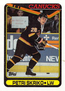 1990-91 Topps #316 Petri Skriko VG Vancouver Canucks 