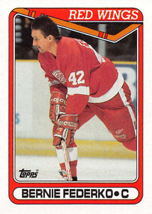 1990-91 Topps #191 Bernie Federko VG Detroit Red Wings 