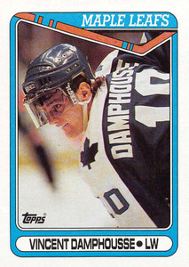 1990-91 Topps #121 Vin Damphousse VG Toronto Maple Leafs 