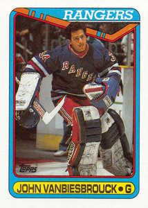 1990-91 Topps #75 John Vanbiesbrouck VG New York Rangers 