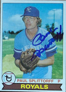 Paul Splittorff Autographed 1979 Topps #183 Kansas City Royals Card