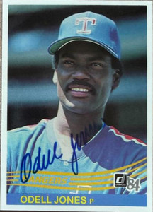 Odell Jones Autographed 1984 Donruss #256 Texas Rangers Card 