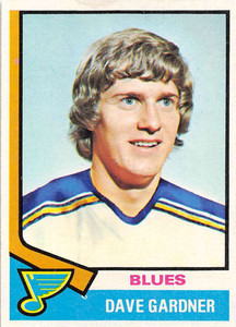 1974-75 Topps #47 Dave Gardner VG  RC Rookie St. Louis Blues 