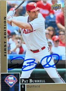 Pat Burrell Autographed 2009 Upper Deck First Edition #229