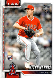 2026 Topps #609 Mitch Farris NM-MT  RC Rookie Los Angeles Angels 