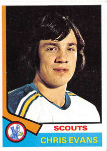 1974-75 Topps #59 Chris Evans VG  Kansas City Scouts 