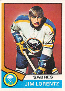 1974-75 Topps #61 Jim Lorentz VG  Buffalo Sabres 