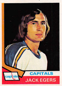 1974-75 Topps #93 Jack Egers VG  Washington Capitals 