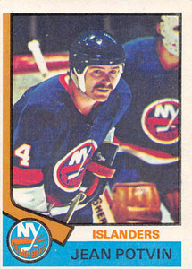 1974-75 Topps #101 Jean Potvin VG  RC Rookie New York Islanders 