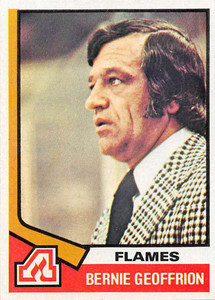 1974-75 Topps #147 Bernie Geoffrion CO VG  Atlanta Flames 