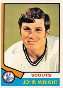 1974-75 Topps #156 John Wright VG  RC Rookie Kansas City Scouts 